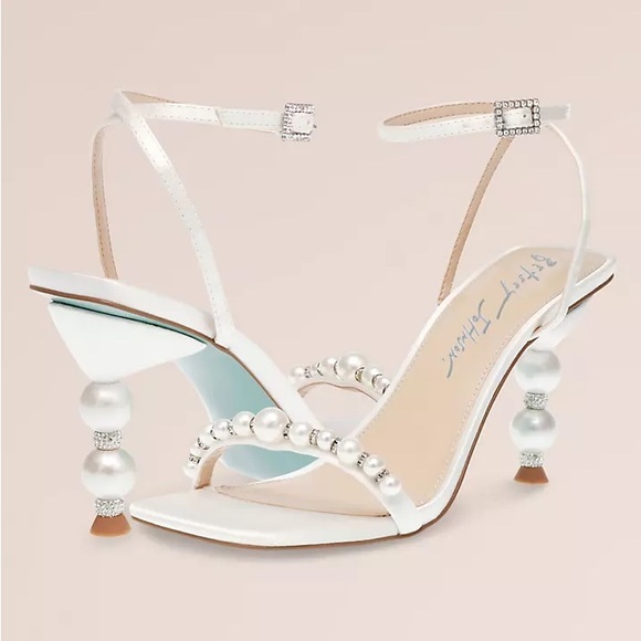 Betsey Johnson Shoes - BETSEY JOHNSON Ivory White Pearl High Heel Sandals
STYLE Jacy NEW! Wedding Shoes